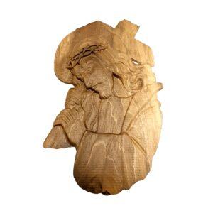 Jesus Holz Deko 3D Silhouette aus Massivholz Wanddekoration